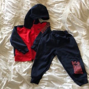 Blue and red Nike tracksuit for 24 month old toddler